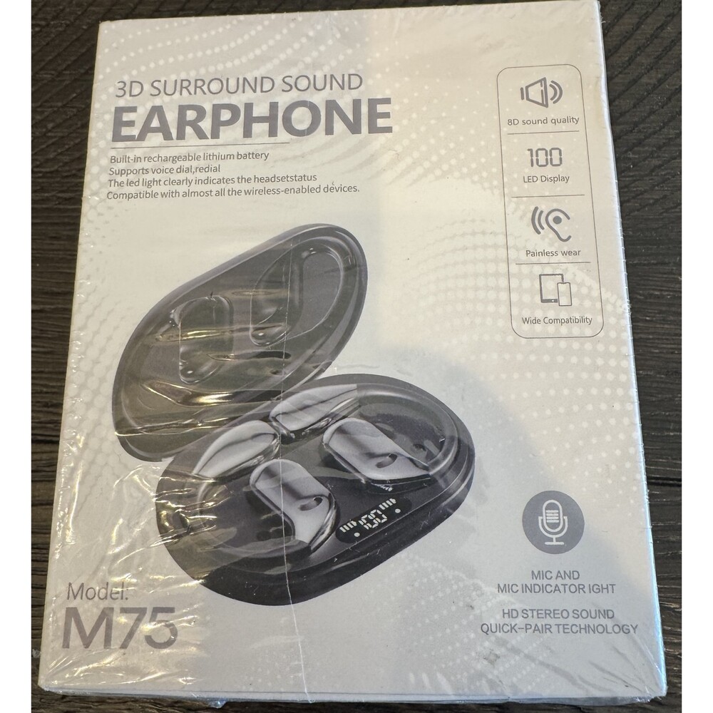3D Surround Sound Earphones Model M75 Earbuds